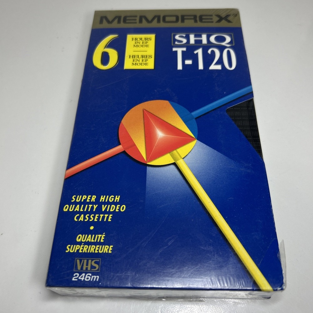 New, Sealed! MEMOREX SHQ‎ T-120 Blank VHS Tape 6 Hours Video Cassettes